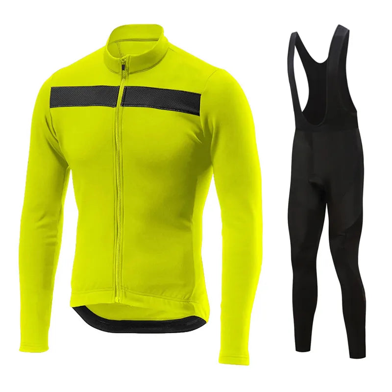 Spring /Autumn Team Men's Cycling Jersey Long Sleeve Set MTB Bike Clothing Maillot Ropa Ciclismo Racing Bicycle Cycling Clothing-WAYBIKER