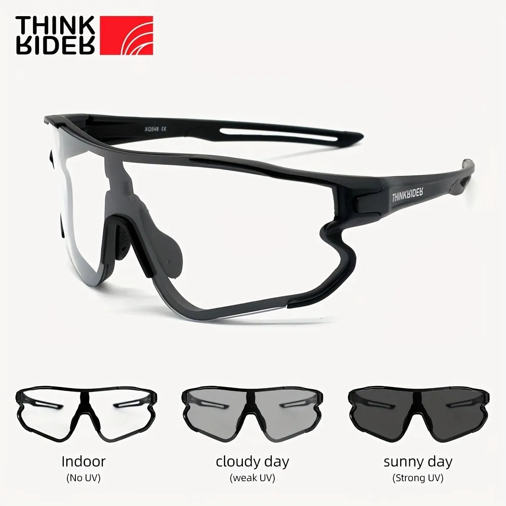ThinkRider Photochromic Cycling Glasses Bike Bicycle Glasses Sports Men's Sunglasses MTB Road Cycling Eyewear Protection-WAYBIKER