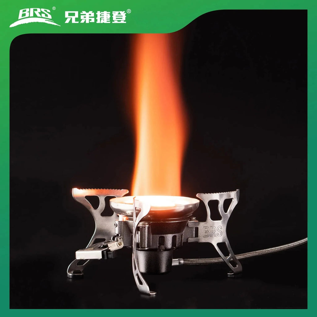 Outdoor Hiking Camping Gas Stove Big Power Portable Collapsible Windproof Camp Stove Cookware Picnic 3500W BRS-15 Refill Adaptor-WAYBIKER