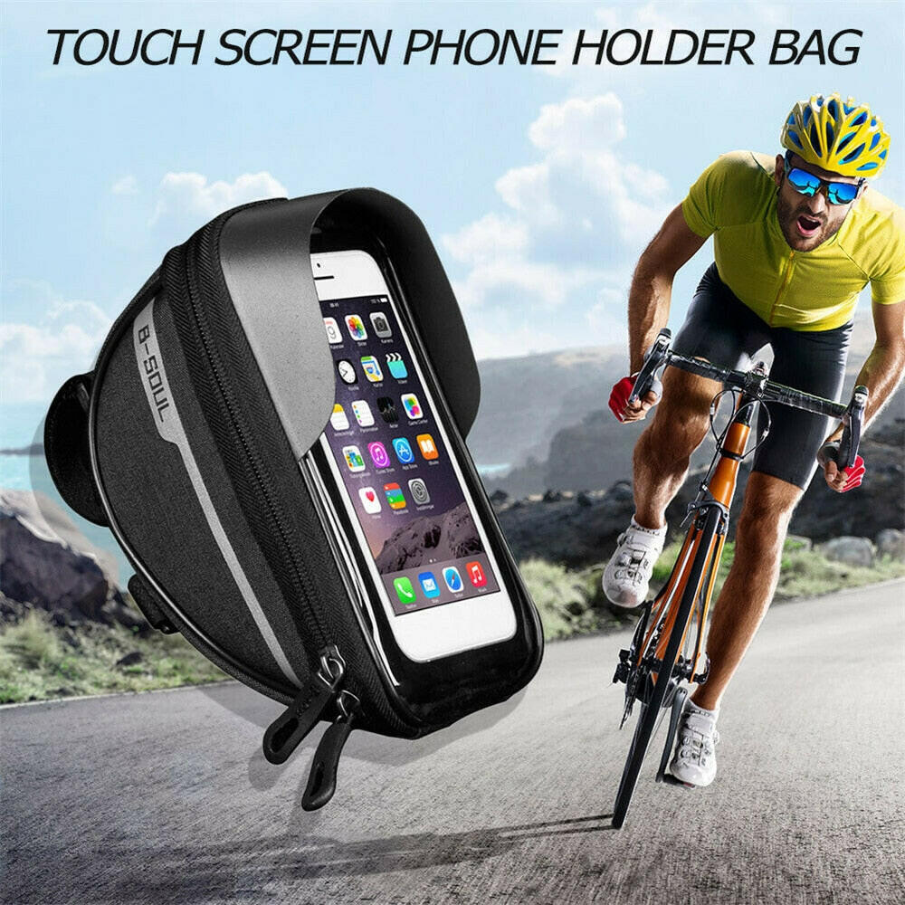 6.5 Inches Bicycle Bag Waterproof MTB Tube Handlebar Bag Case Bicycle Mobile Phone Front Bag Cycling Bike Accessories-WAYBIKER