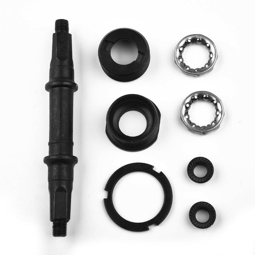 Bike Bicycle Bottom Bracket Axle Set For 68mm BB Shell Multi-Size Steel Square Hole With Cups Bearings Holder Cycling Components-WAYBIKER