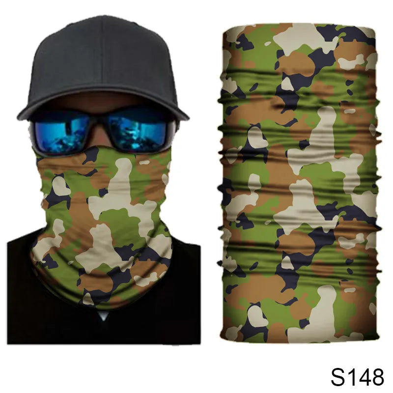 Camouflage Cycling Face Mask Tactical Military Scarf Neck Gaiter Men Seamless Bandana Women Headband Balaclava Tube Face Shield