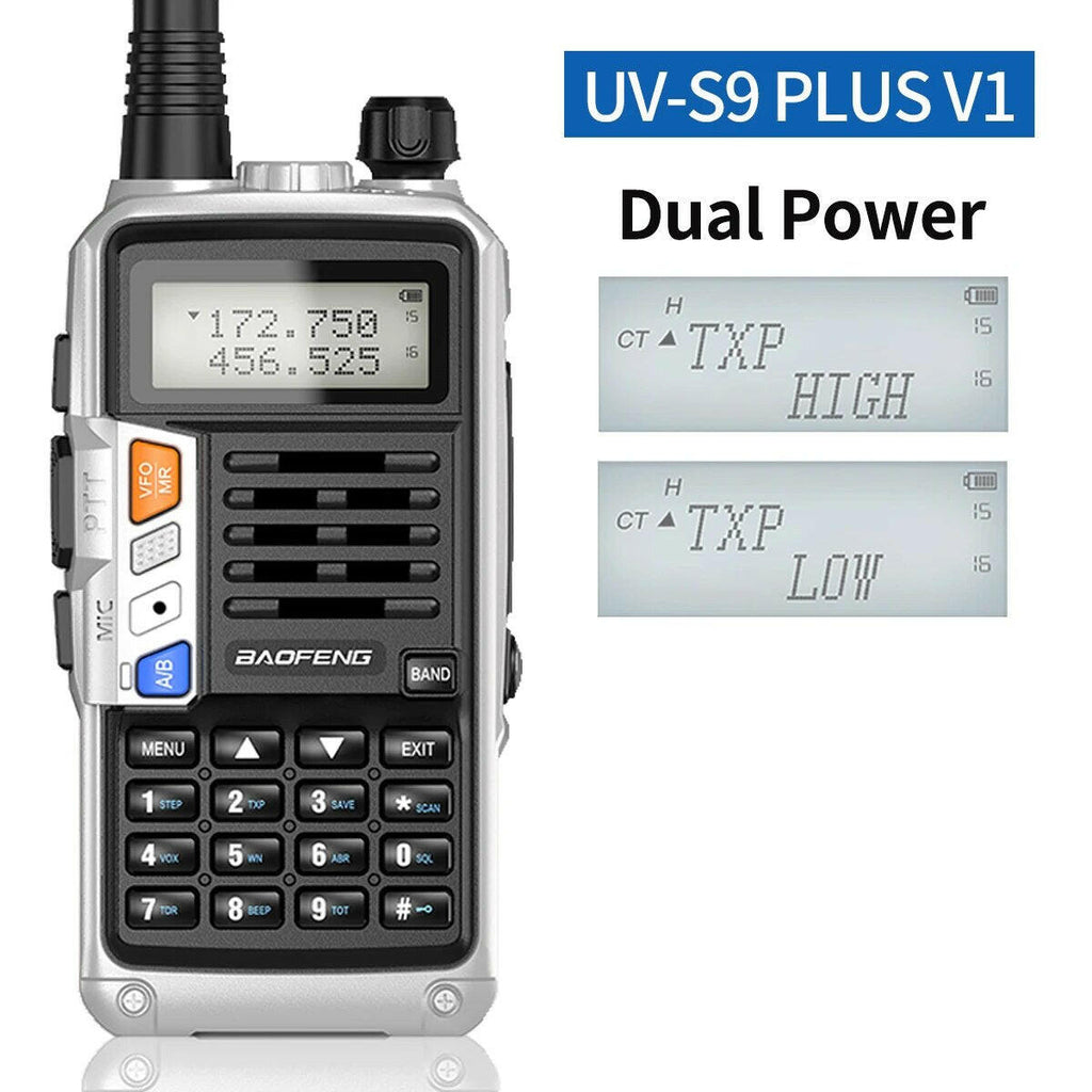 BAOFENG UV-S9 Plus V1 V2 Powerful Handheld UHF VHF Dual Band 16 KM Long Range Waterproof Walkie Talkie Ham UV-5R Two Way Radio-WAYBIKER