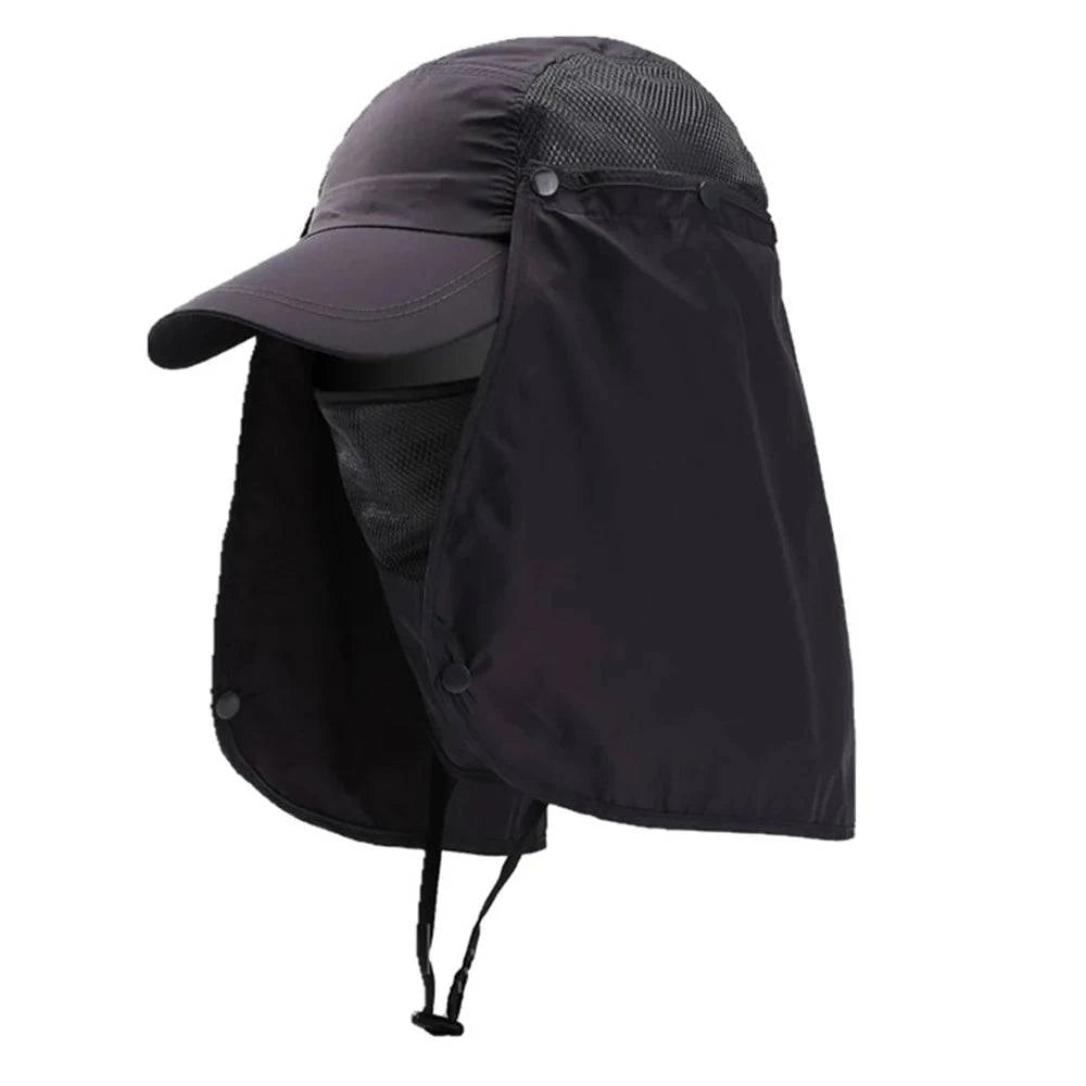 Fishing Cap Outdoor Sport Hiking Visor Hat UV Guard Face Neck Cover Fishing Sun Protection Cap-WAYBIKER