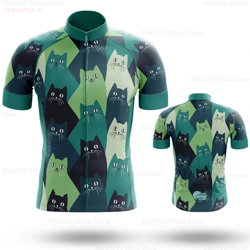 2023 Cycling Jersey Men  CAT Bike Top MTB Bicycle Shirt Mountain Road Riding Clothing Short Sleeve Summer-WAYBIKER