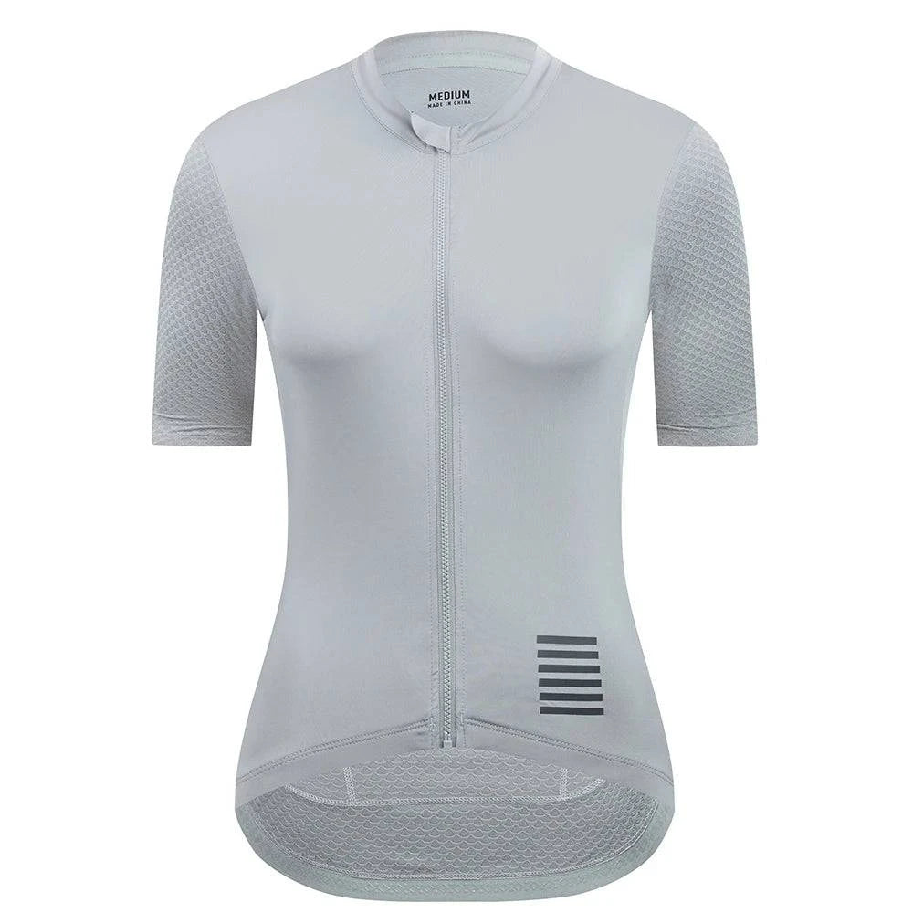 YKYWBIKE Women Cycling Jersey Short Sleeve Slim Female Bicycle Jersey Road Bike Shirt Pro Team Cycling Clothes Breathable-WAYBIKER