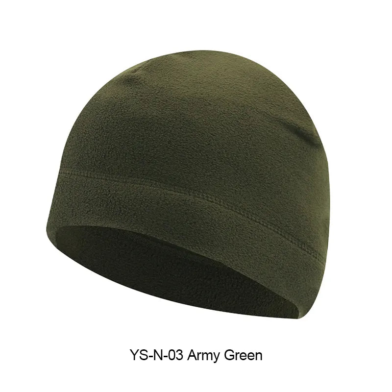Unisex Warm Fleece Fabric Hats Fishing Cycling Hunting Military Men Caps Windproof Thermal Motorcycle Bicycle Helmet Inner Cap-WAYBIKER