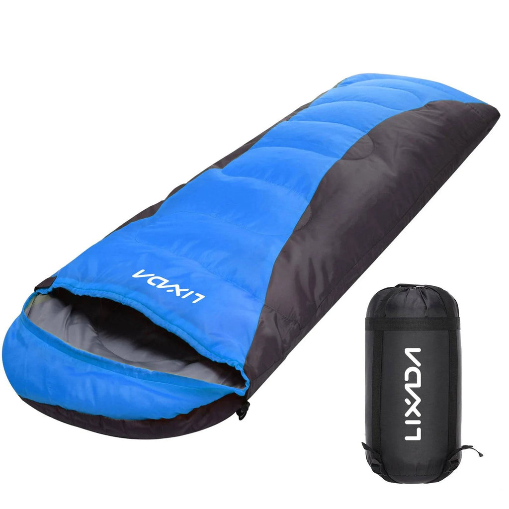 Lixada Sleeping Bag 4-Season Camping Warm Sleeping Bag Waterproof with Storage Bag for All Season Hiking Outdoor Adventure-WAYBIKER