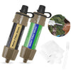 1pc/2pcs Outdoor Water Filter Straw Water Filtration System Water Purifier for Emergency Preparedness Camping Traveling-WAYBIKER