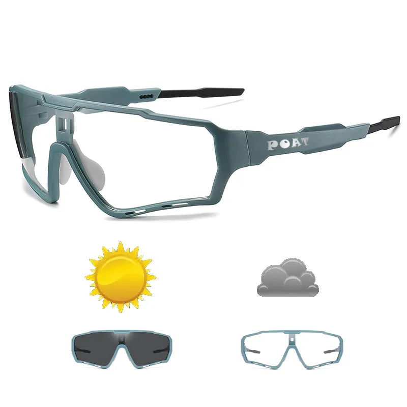 POAT Brand New Style Photochromic Sunglasses Sports Men Women MTB Bike Bicycle Eyewear Cycling Fishing Running Glasses-WAYBIKER