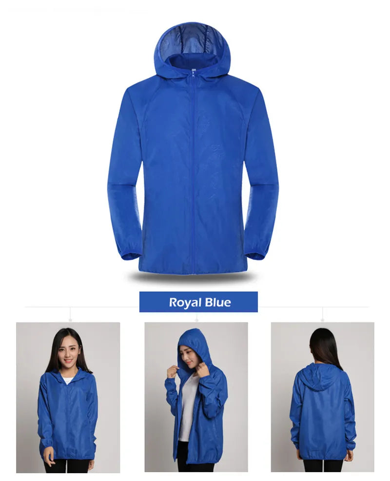 Men Women Hiking Jacket Waterproof Camping Cycling Clothes Sun-Protective Outdoor Sports Coats Unisex-WAYBIKER