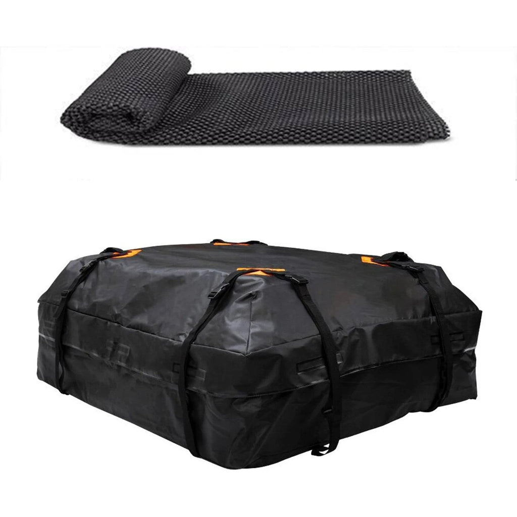 420D Waterproof Cargo Bag Car Roof Cargo Carrier Universal Luggage Bag Storage Cube Bag for Travel Camping with Anti-slip Mat-WAYBIKER
