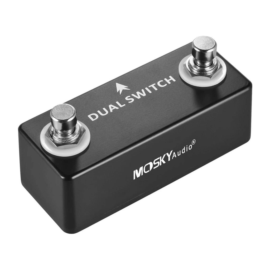MOSKYAudio DUAL SWITCH Dual Footswitch Foot Switch Pedal Full Metal Shell Guitar Accessories With One 1/4" Stereo Jack-WAYBIKER
