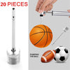 20pcs Sports Balls Inflating Pump Needle For Football Basketball Soccer Inflatable Air Valve Adaptor Stainless Steel Pump Pin-WAYBIKER