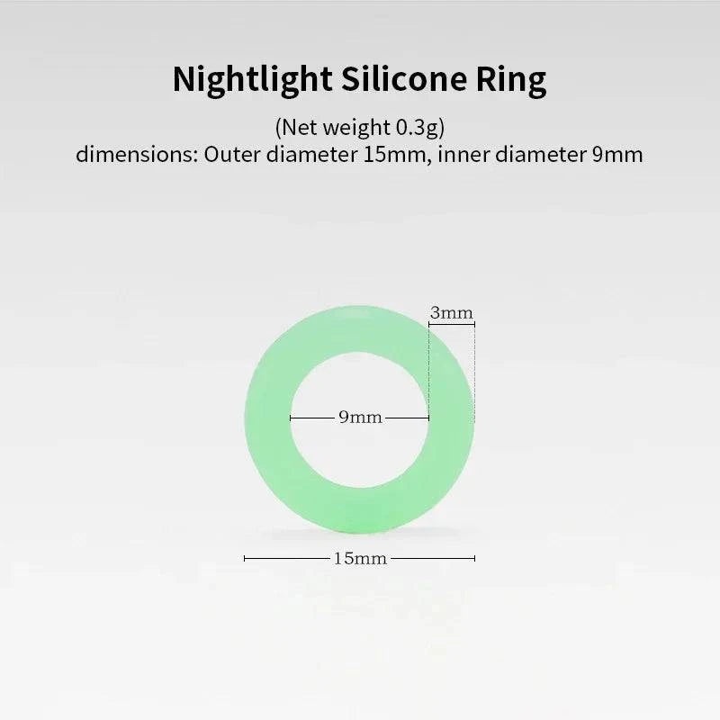10/50/100pcs Outdoor Ground Nail Luminous Ring Silicone Rubber O-ring Warning Ring For Camping Tent Nail Accessories-WAYBIKER