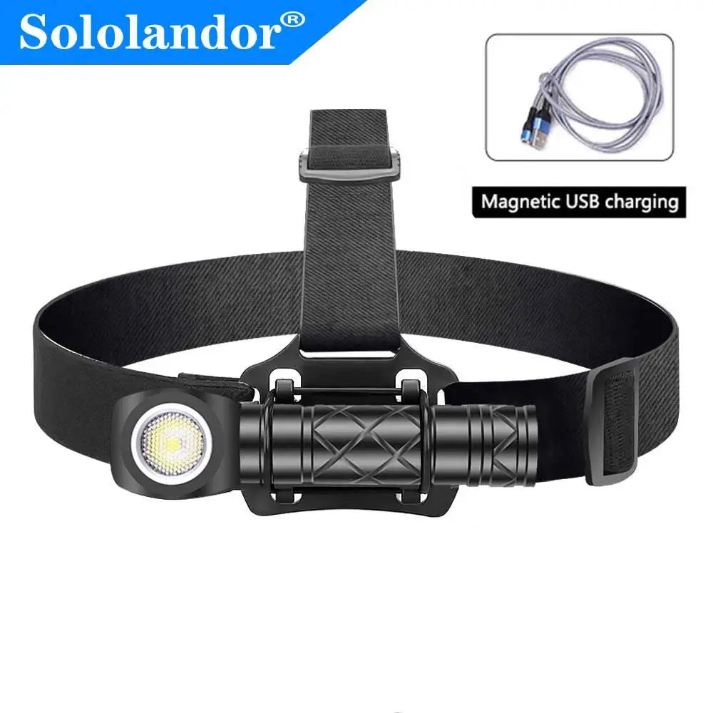 P8 LED flashlight Portable 18650 USB Rechargeable headlamp with magnet Adjustable Powerful Portable Torch 3 Mode Flash Headlight-WAYBIKER