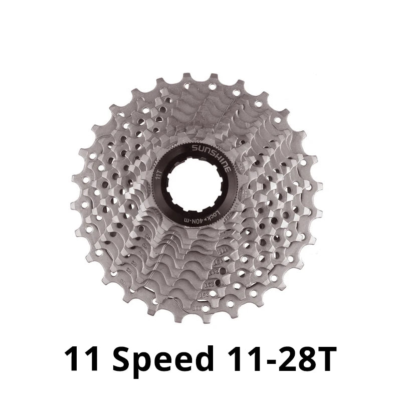 New SUNSHINE 8/9/10/11/12 Speed Road Bike Cassette Sprocket Bicycle Chainwheel Compatible with SRAM Bike Parts-WAYBIKER