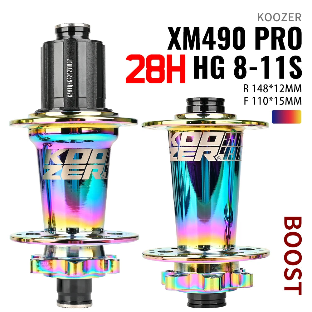 2024 KOOZER XM490 PRO BOOST Mountain Bike Hubs Steel shaft Sealed Bearing 148x12MM 110x15MM 141x5MM 28H 32 Holes Noise hub