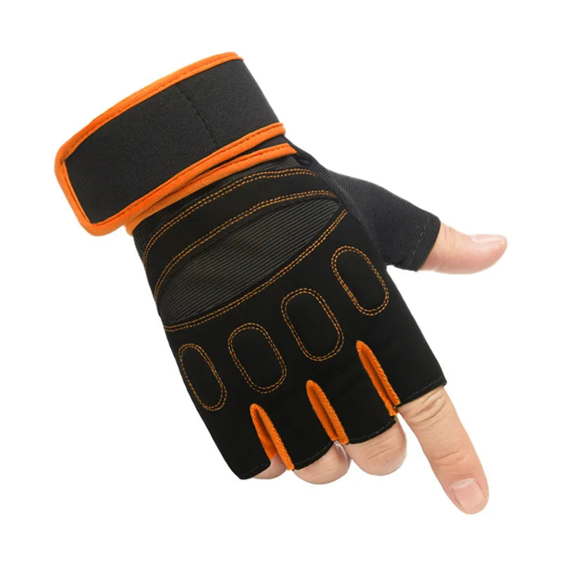 Cycling Gloves Men Fitness Weight Lifting Gloves Body Building Training Sports Exercise Gym Sport Workout Glove for Male-WAYBIKER