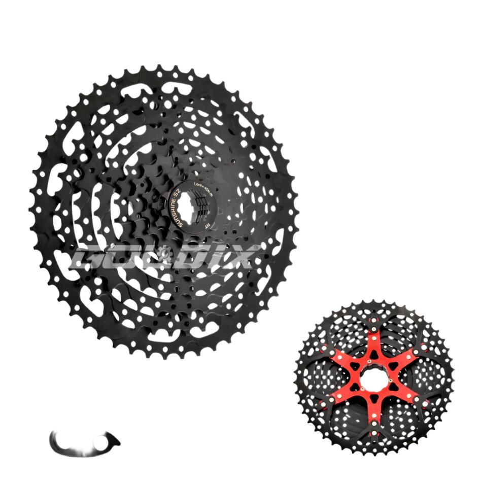 SUNSHINE Bicycle Cassette Black Mountain Bike Freewheel 8/9/10/11/12 Speed HG flywheel for SHIMANO HG Structure Specification-WAYBIKER