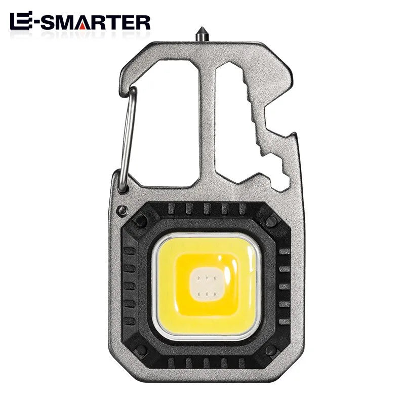 Rechargeable Mini LED Small Flashlight Keyring Screwdriver Wrench Feature Portable Flashlight Strong Magnetic Adsorption Lamp