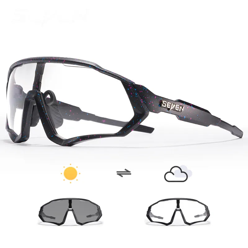 SCVCN Trend color lens sunglasses men's driving bicycle glasses women's leisure sports hiking glasses UV400 protective glasses-WAYBIKER