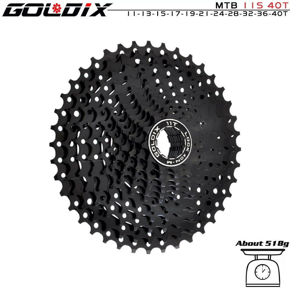 GOLDIX Black MTB Cassete 8/9/10/11/12 Speed 40/42/46/50/50T K7 8/9/10/11/12v Bicycle Freewheel Bicycle Sprocket for Shimano/SRAM
