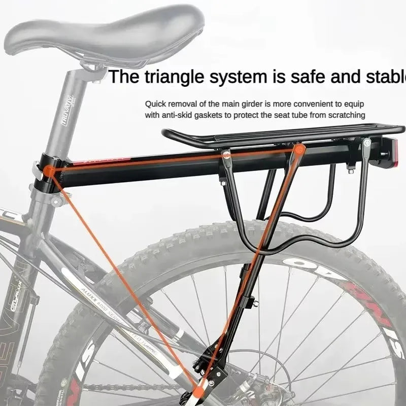 MTB Bike Rear Shelf Bracket Quick Release Adjustable Bicycle Rear Seat Luggage Carrier Rack Cycling Cargo Rack Bike Accessories