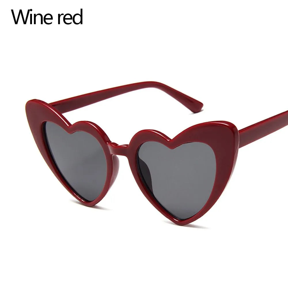 Love Heart Shaped Sunglasses Women Big Frame Fashion Cute Sexy Retro Cat Eye Vintage Sun Glasses UV400 Protection Unisex Eyewear-WAYBIKER