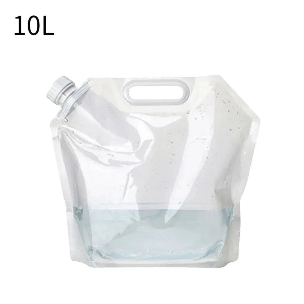 5/10L Portable Water Bag Folding Bucket Water Container Jug Bottle Pouch Outdoor Travel Camping with Handle Camping Supplies-WAYBIKER