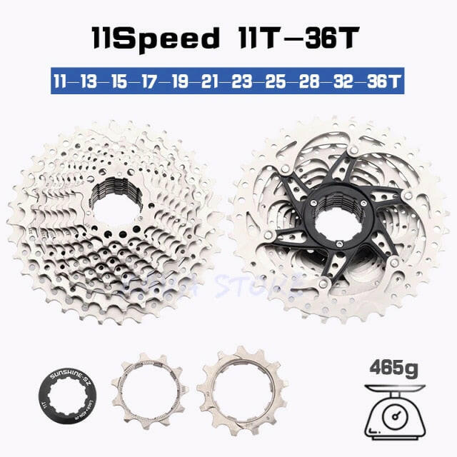 Sunshine HG Road Bike Cassette 8 9 10 11 12 Speed 11-23T/25T/28T/30T/32T/34T Bike Flywheel Sprocket for SHIMANO-WAYBIKER