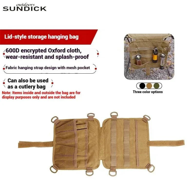 SUNDICK Outdoor Camping Storage Bag Hanging Storage Bag Side Storage Bag Oxford Cloth Thickened Multi Card Slot-WAYBIKER