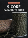 9 Cores 550 Paracord Cord 5 15 30 M Dia.4mm For Outdoor Camping Survival Lanyard Parachute Rope Hiking Tent Accessories-WAYBIKER