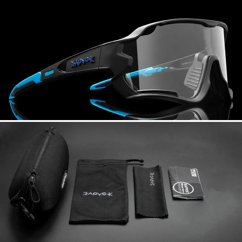 Kapvoe Photochromic Cycling Sunglasses UV400 Outdoor Sports Glasses MTB Mountain Bike Bicycle Sunglasses Cycling Glasses Eyewear-WAYBIKER