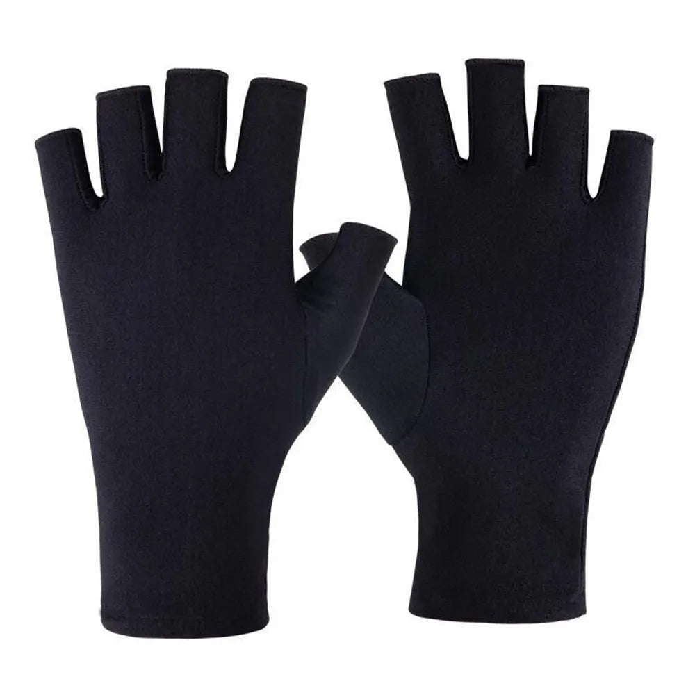 Outdoor Cycling Gloves Summer Breathable Sunscreen Gloves UV Protection Driving Gloves Non-slip Unisex Half Fingers Gloves