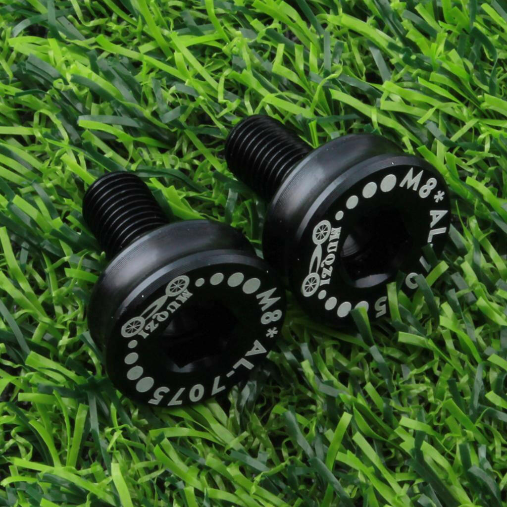2 Pack of M8 Bike Bottom Bracket Screws Waterproof Crank Arm Bolts - Lightweight Aluminum Alloy-WAYBIKER