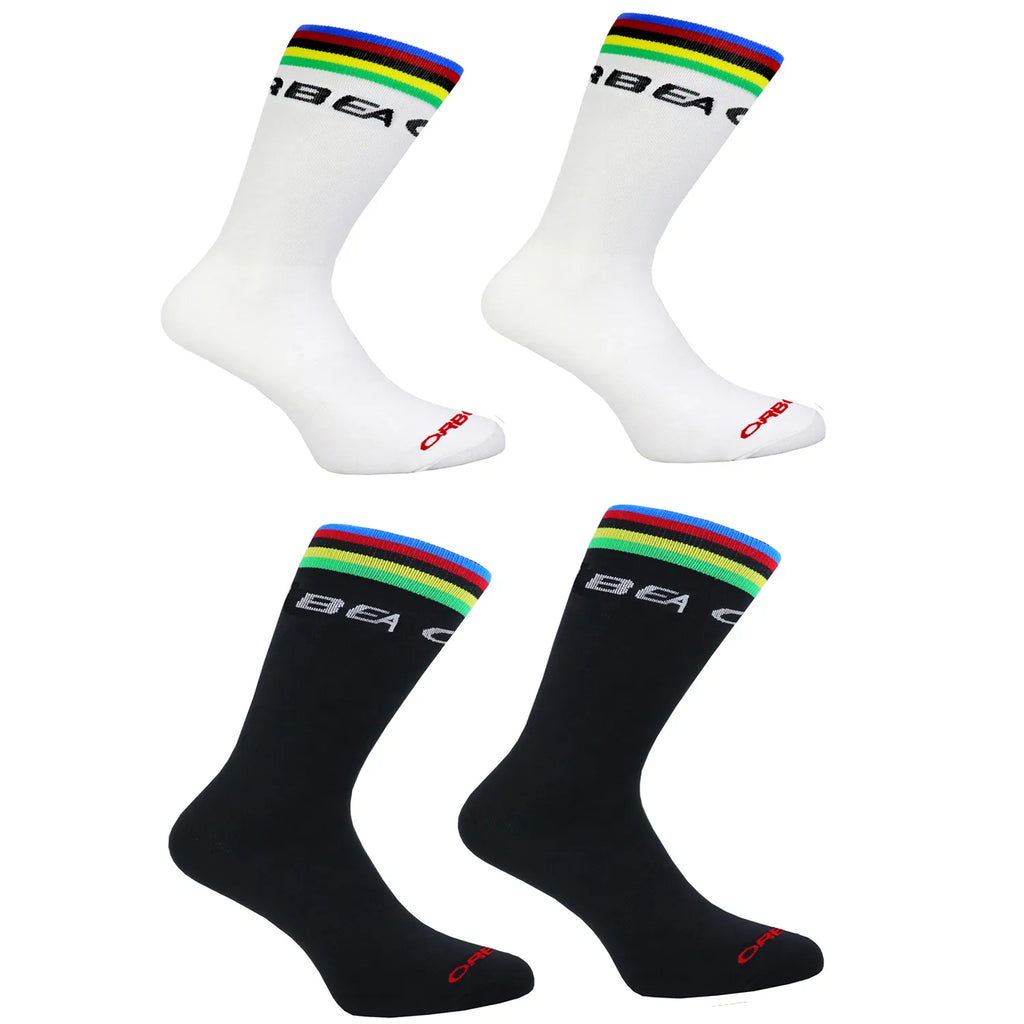 2024 White Cycling Socks Men Women Champion Team Breathable Quick Dry Outdoor Football Sporting Socks-WAYBIKER