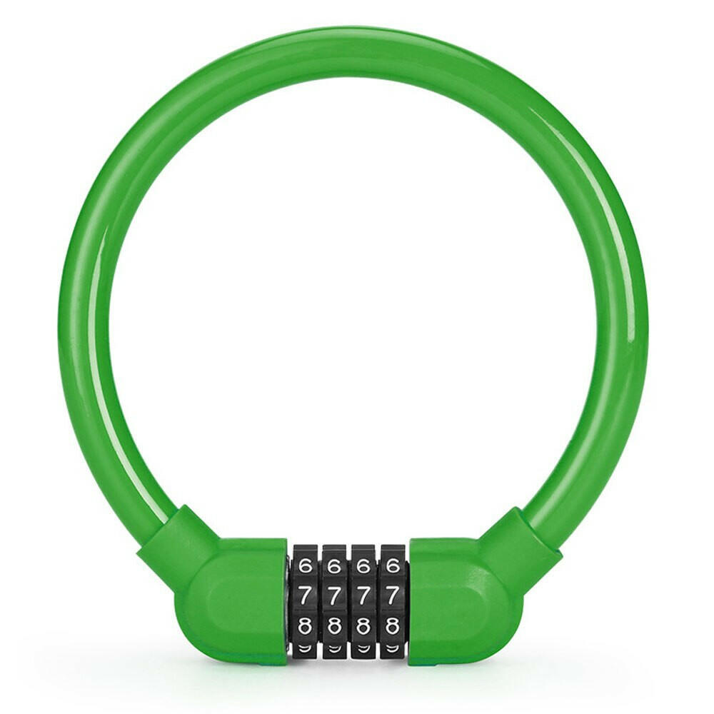 Portable Bicycle Anti-theft Password Lock Mountain Road Bike Four Digit Code Lock Smart Cycling Security Cable Ring Lock-WAYBIKER