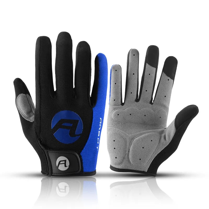 Cycling Anti-slip Full Finger Gloves MTB Bike Gloves Pad Men Breathable Anti-shock Sports Gloves MTB Bike Bicycle Warm Glove Man-WAYBIKER