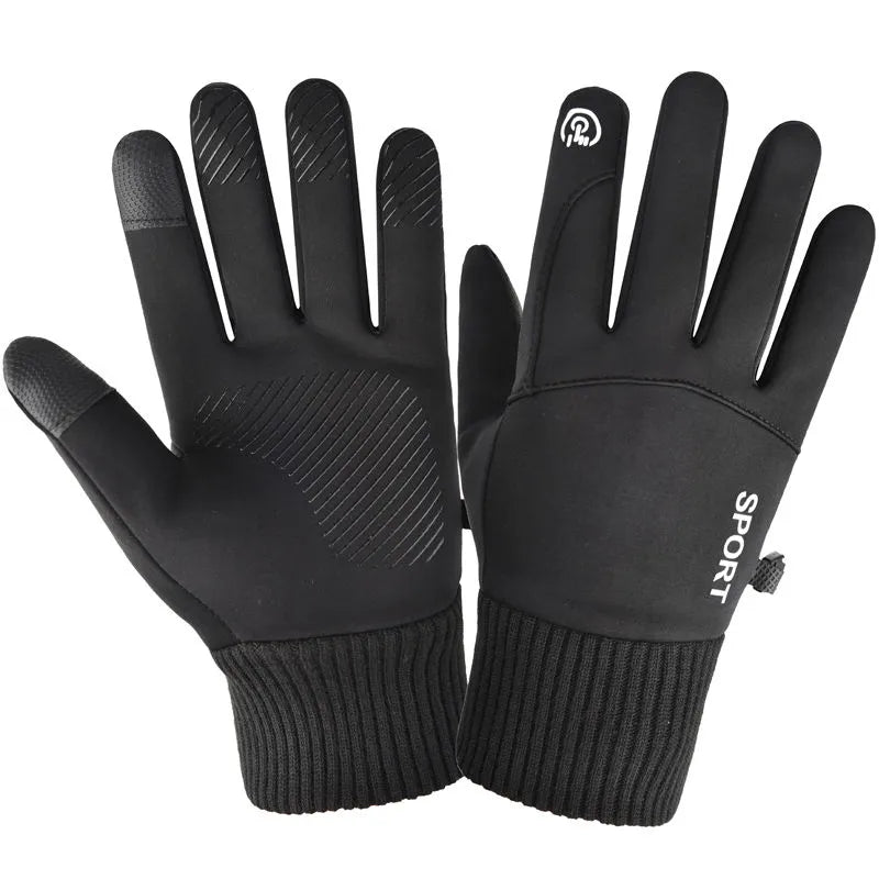 Winter Waterproof Men's Gloves Windproof Sports Fishing Touchscreen Driving Motorcycle Ski Non-slip Warm Cycling Women Gloves-WAYBIKER