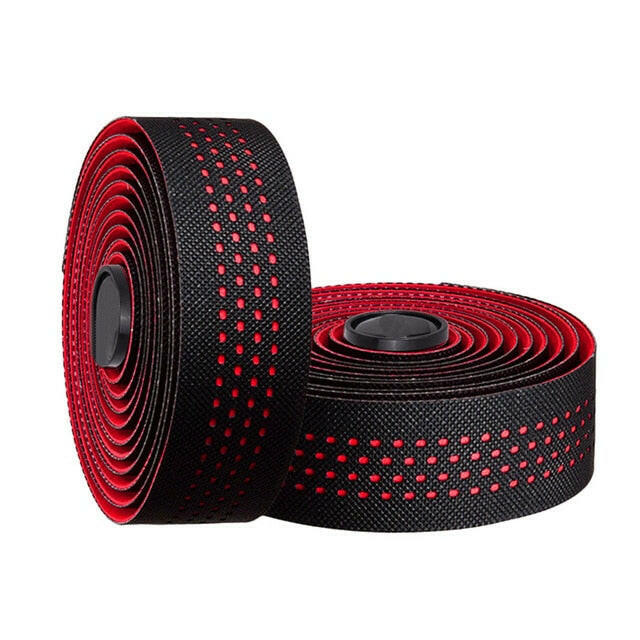 1pair Perforated Breathable Handlebar Tapes Non-slip Road Bike Bar Tape EVA/PU Soft Anti-Vibration Wrap Tape Durable Bar Bartape