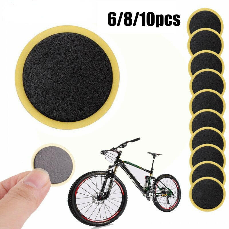 6/8/10 Pcs Bike Tire Patch Repair Tool Tyre Protection No-glue Adhesive Quick Drying Fast Tyre Tube Glueless Patch Bicycle Fix