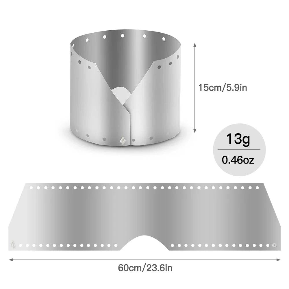 Ultralight Ultra-thin Titanium Outdoor Camping Stove Wind Shield Screen Windproof Plate-WAYBIKER