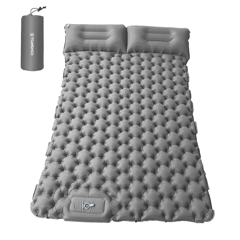 Tomshoo Inflatable Mattress 2 Person Camping Mat with Air Pillow Portable Air Mattress Waterproof Backpacking Sleeping Pad-WAYBIKER
