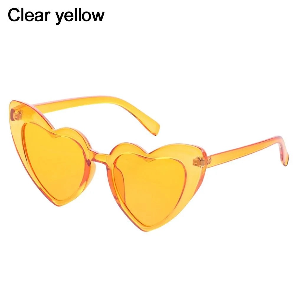 Love Heart Shaped Sunglasses Women Big Frame Fashion Cute Sexy Retro Cat Eye Vintage Sun Glasses UV400 Protection Unisex Eyewear-WAYBIKER