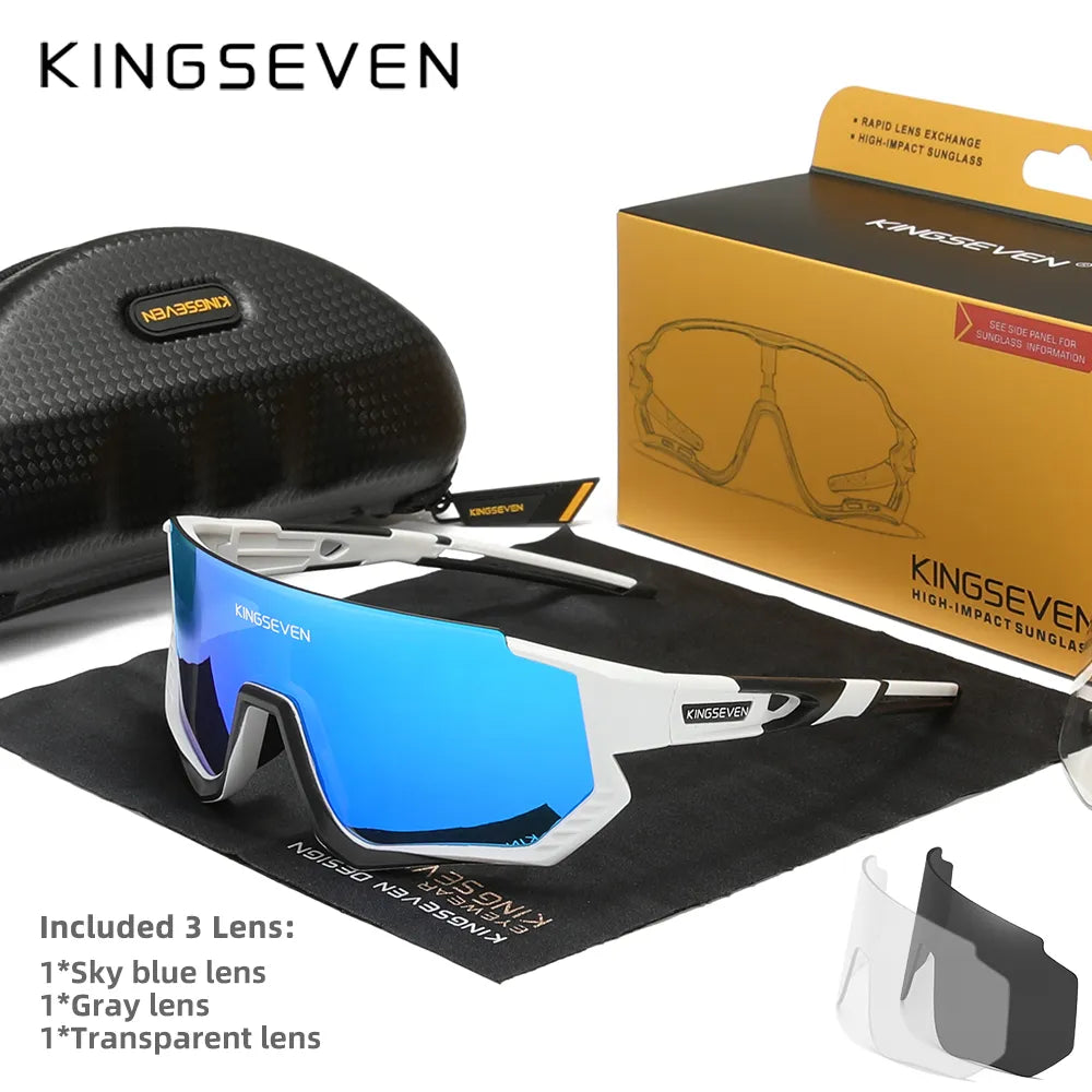 KINGSEVEN Cycling Sunglasses Men Women Mtb Bicycle Glasses UV400 Polarized Fishing Protection Eyewear Photochromic Bike Goggles-WAYBIKER