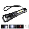 30W COB Strong Light Flashlight Portable Rechargeable Bright Household LED Lamp Built in Battery with Power Display