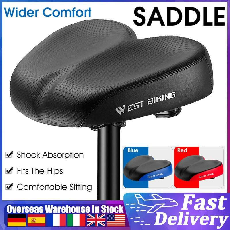 Cycling Ergonomic Bicycle Saddle Soft Widen Thicken Road Bike Cushion Long Distance Riding Comfortable Shockproof Bike Seats-WAYBIKER