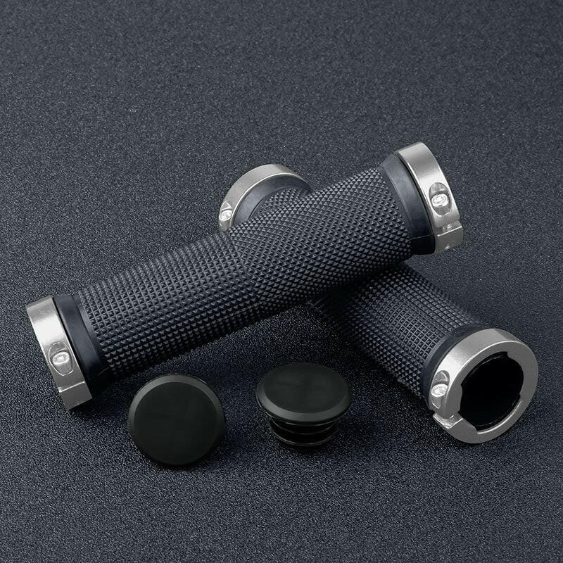 X-TIGER Bicycle Grip Handlebar End Cap Aluminium Alloy Lock Mountain Handle Bar Grips Anti-Skid Rubber Bicycle Skid-Proof Grips-WAYBIKER