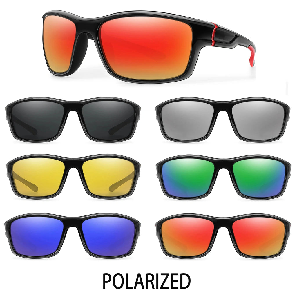 POAT Brand Women Men Cycling Driving Running Polarized Sunglasses UV 400 Sports Color Lens Fashion Temple-WAYBIKER